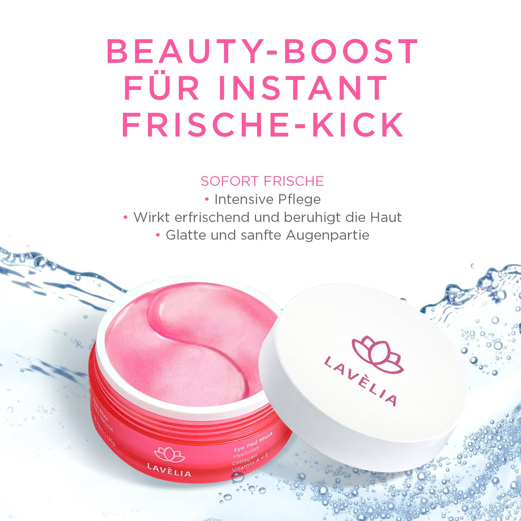 ROSE ELIXIR EYE PADS - Vegane Augenpads effektiv gegen Augenringe und Falten - GRATIS VERSAND - LAVÈLIA BEAUTY - Hautpflege